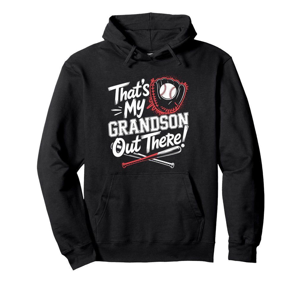 Funny Baseball Grandpa Proud Grandson Hoodie - Minimalist Print Unisex - T-Shirt, Sweatshirt, Hoodie