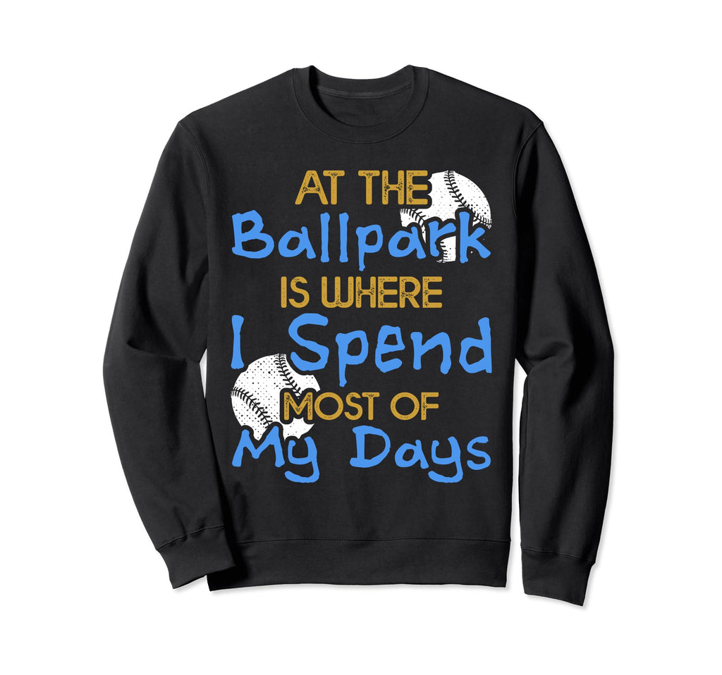 Ballpark Is Where I Spend Most My Sweatshirt - Minimalist Print Men Women - T-Shirt, Sweatshirt, Hoodie