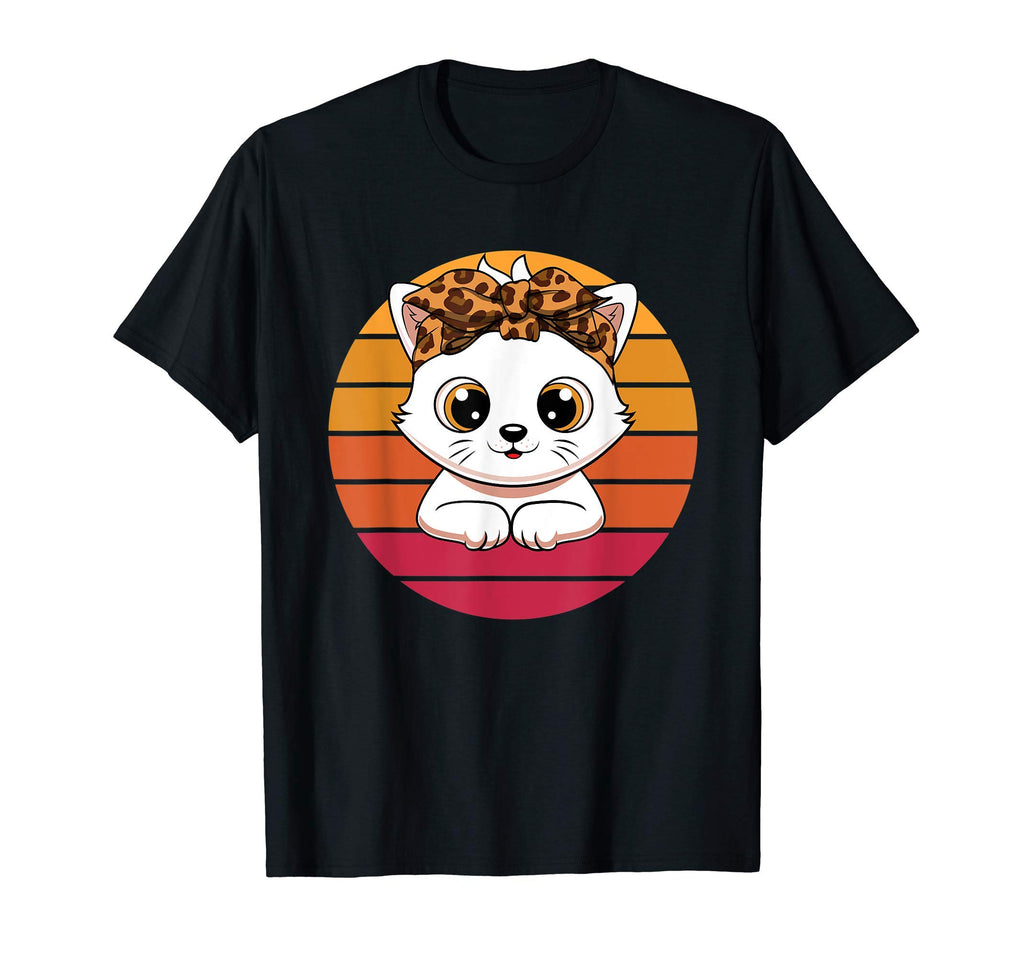 White Cat Leopard Headband Funny Cat T-Shirt - Fun Novelty Design Unisex - T-Shirt, Sweatshirt, Hoodie