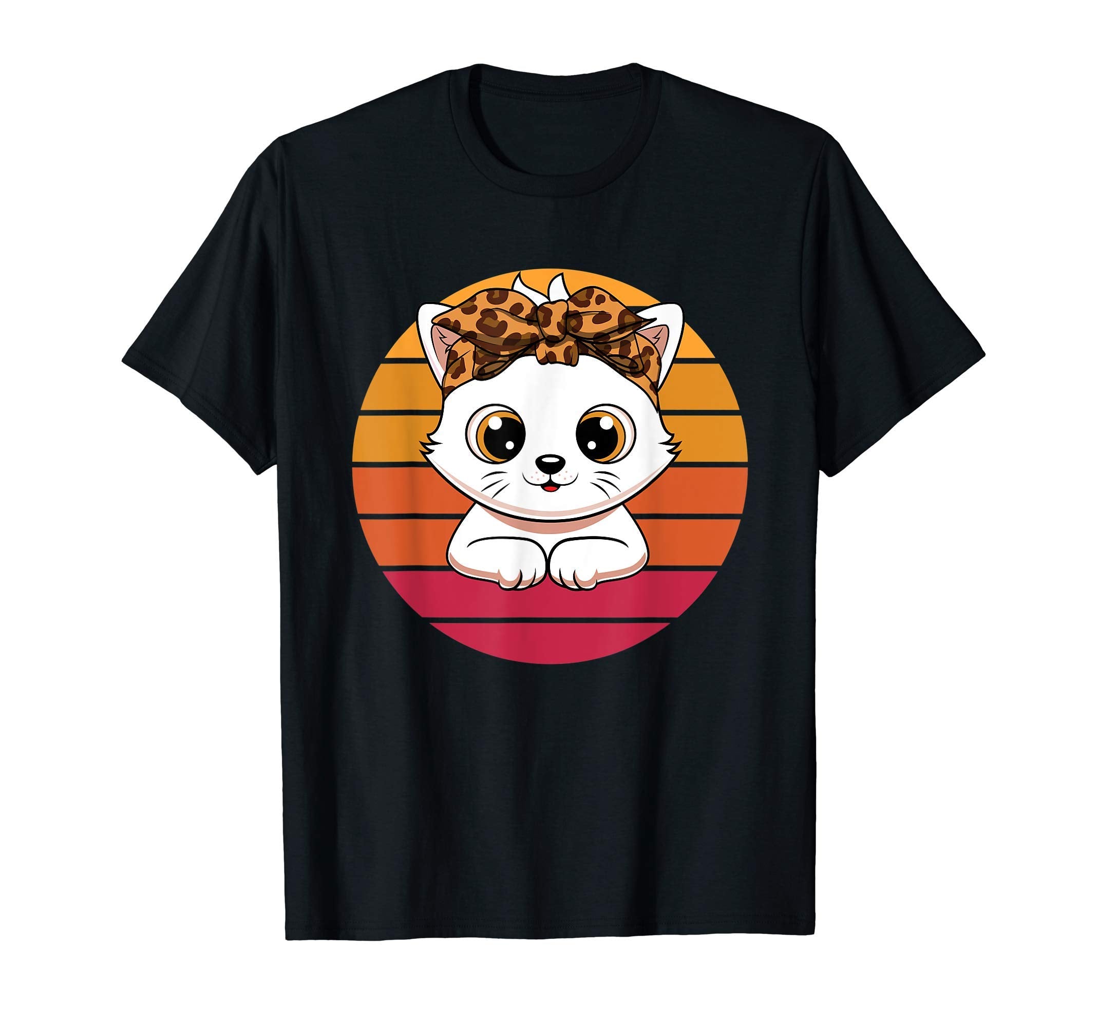 White Cat Leopard Headband Funny Cat T-Shirt - Fun Novelty Design Unisex - T-Shirt, Sweatshirt, Hoodie