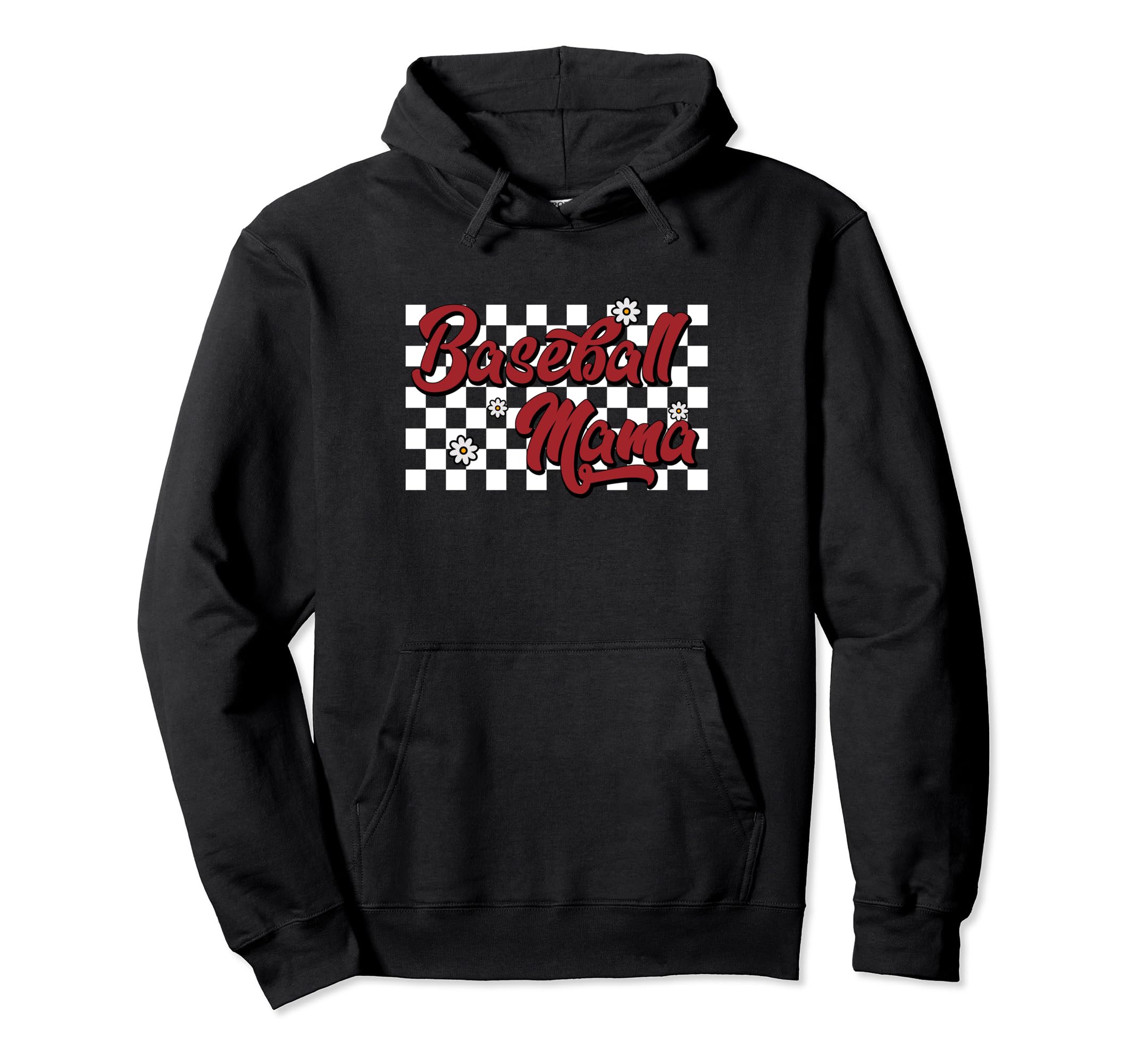 Baseball Mama Groovy Baseball Hoodie - Minimalist Print for Adults - T-Shirt, Sweatshirt, Hoodie