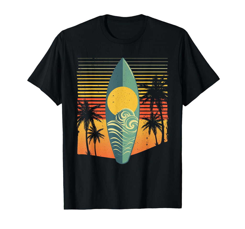 Surfboard Surfer Surf Sunset Beach T-Shirt - Fun Novelty Design Men Women - T-Shirt, Sweatshirt, Hoodie