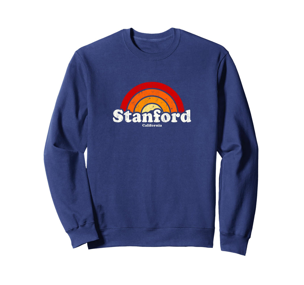 Stanford California Ca 70S Rainbow Sweatshirt - Casual Everyday Wear Unisex - T-Shirt, Sweatshirt, Hoodie