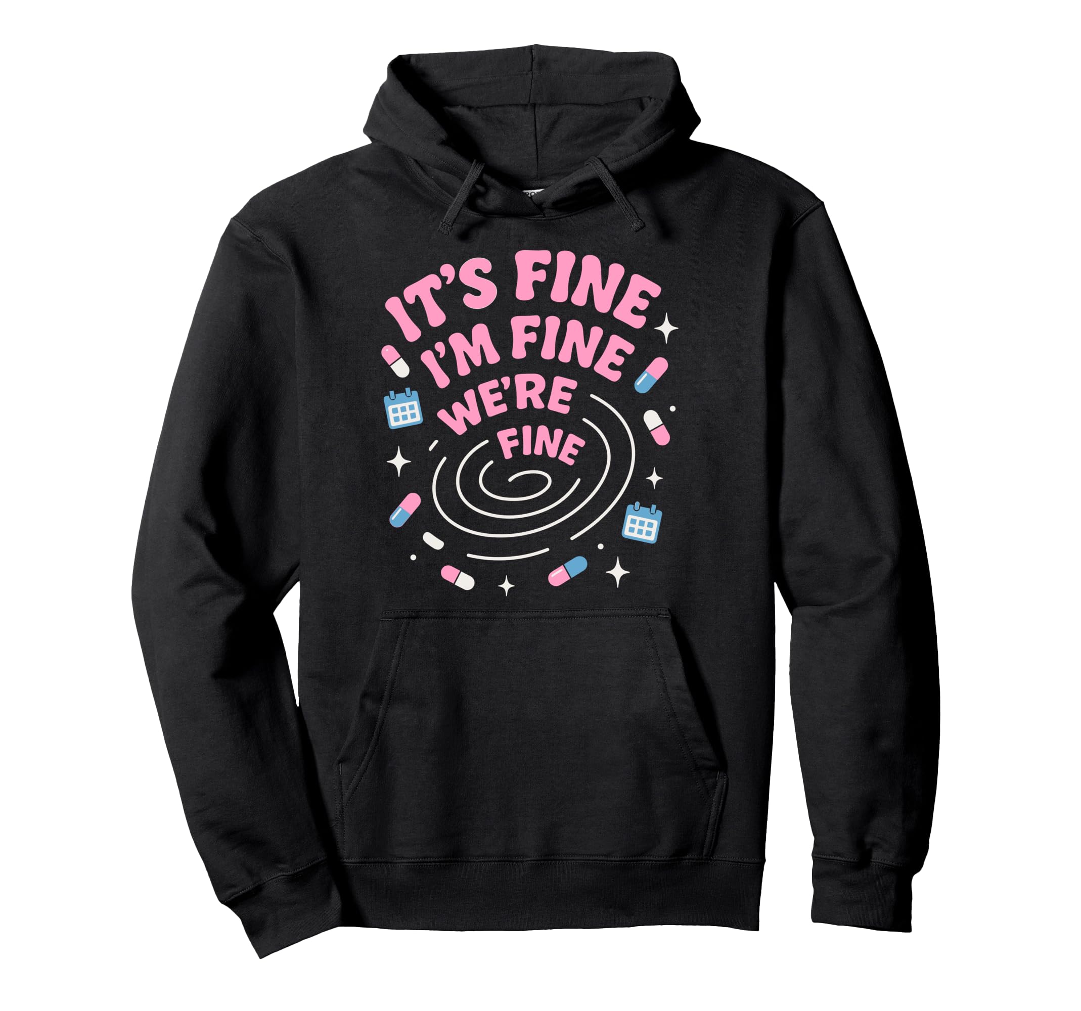 Hot Anxiety Glam Therapy Overthinking Hoodie - Custom Art Print Men Women - T-Shirt, Sweatshirt, Hoodie