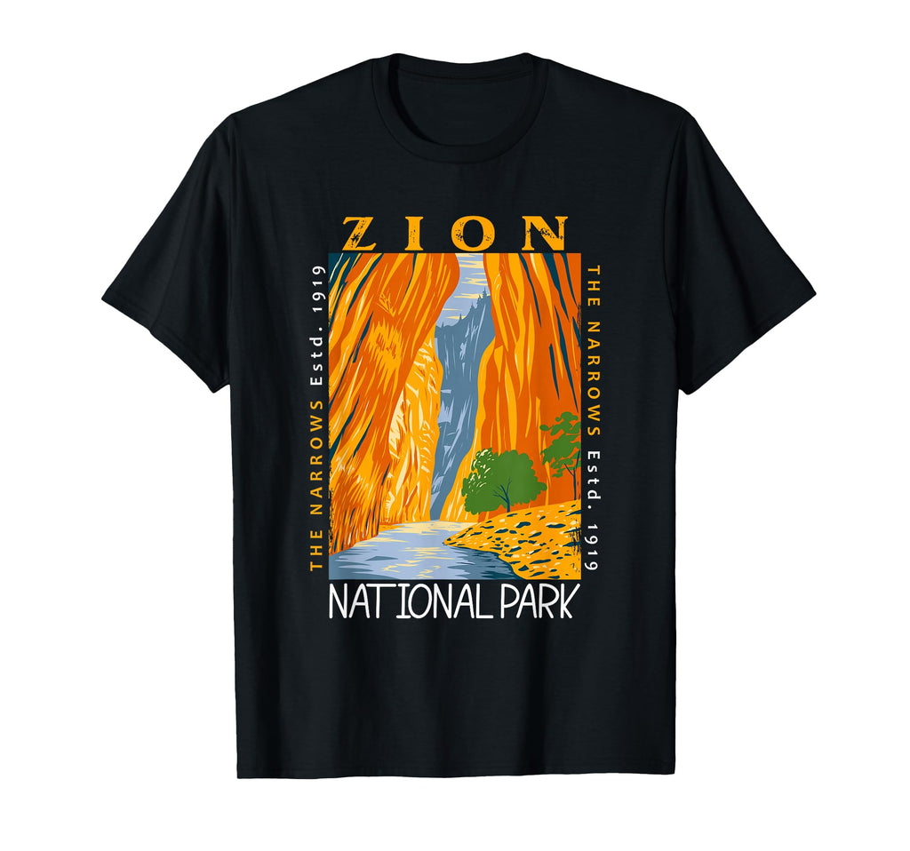 Zion National Park Utah Narrows T-Shirt - Trendy Graphic Men Women - T-Shirt, Sweatshirt, Hoodie