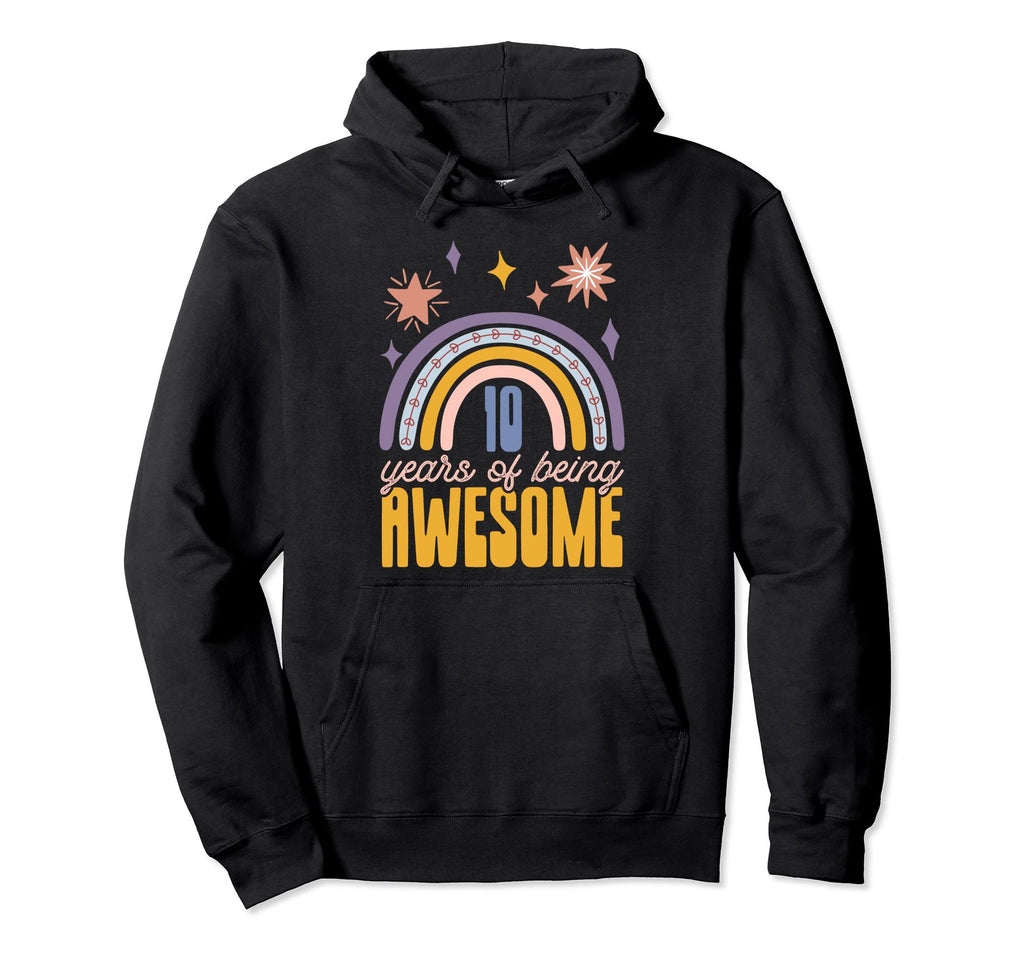 10 Years Being Awesome Free Spirit Hoodie - Aesthetic Graphic Unisex - T-Shirt, Sweatshirt, Hoodie