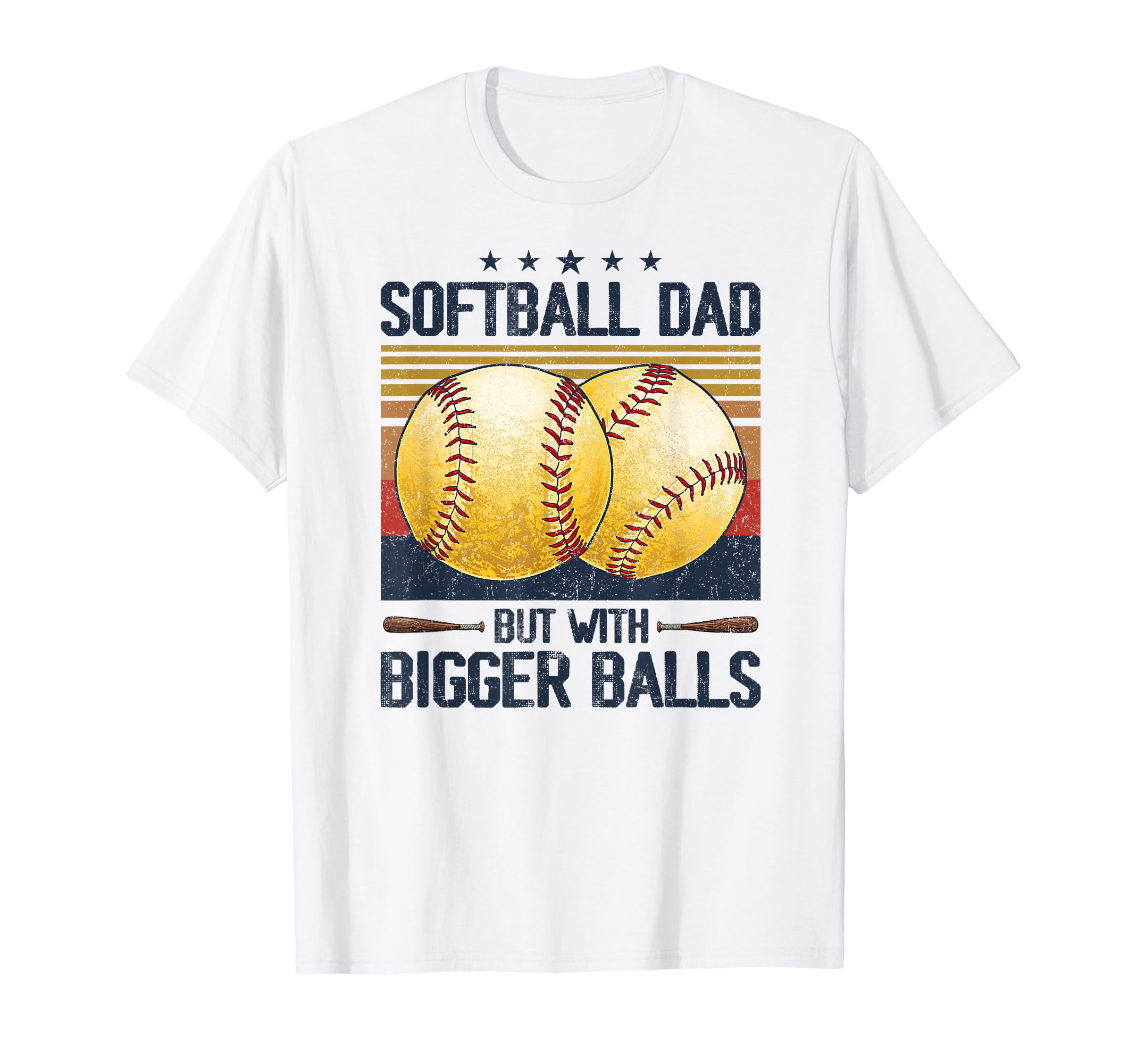 Softball Dad Like Baseball Dad But T-Shirt - Custom Art Print Men Women - T-Shirt, Sweatshirt, Hoodie
