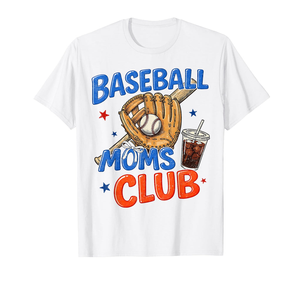 Baseball Moms Club Coquette Bow Game T-Shirt - Minimalist Print Men Women - T-Shirt, Sweatshirt, Hoodie