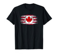 American Canadian Flag Distressed T-Shirt - Fun Novelty Design for Adults - T-Shirt, Sweatshirt, Hoodie