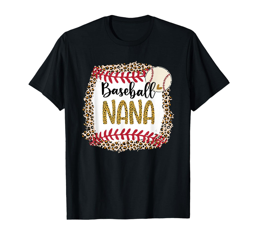 Baseball Nana Leopard Baseball T-Shirt - Fun Novelty Design for Adults - T-Shirt, Sweatshirt, Hoodie