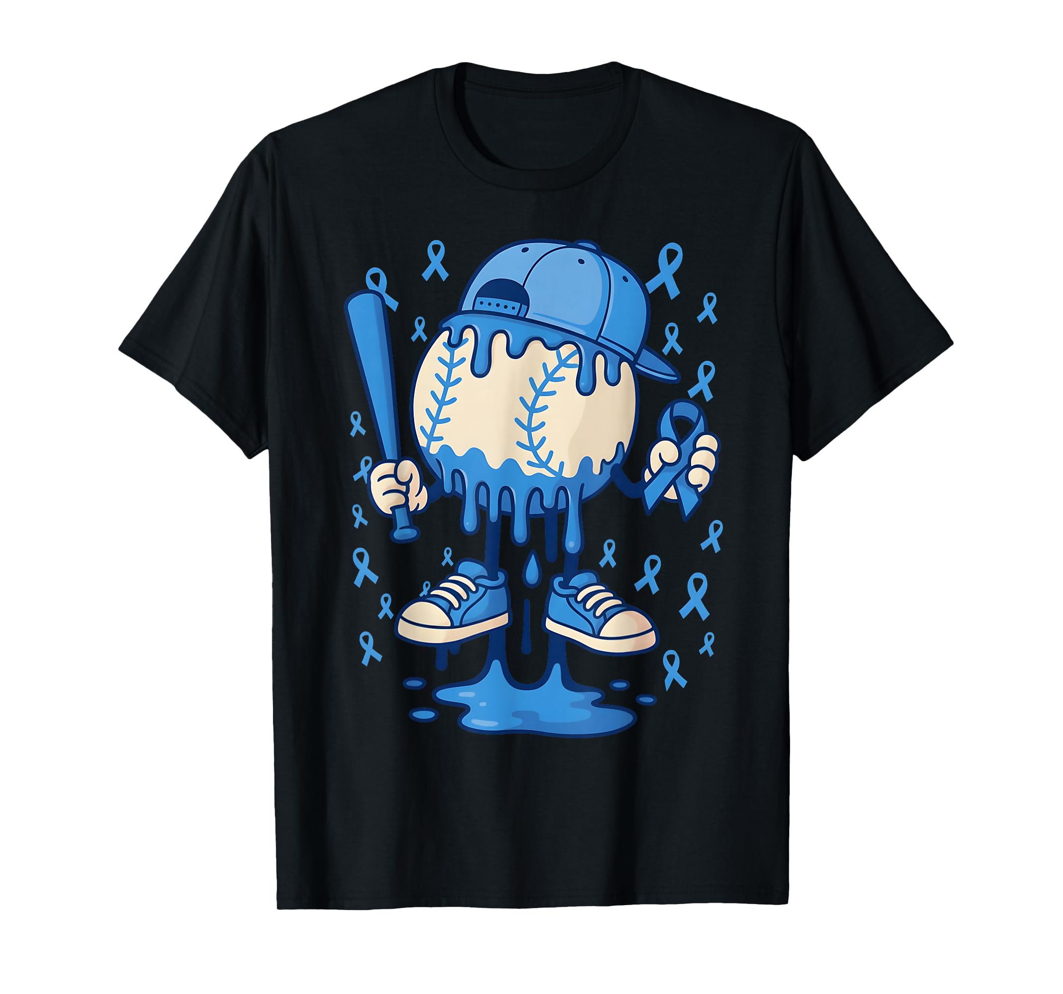 Baseball Drip Ice Cream Diabetes T-Shirt - Streetwear Style for Adults - T-Shirt, Sweatshirt, Hoodie