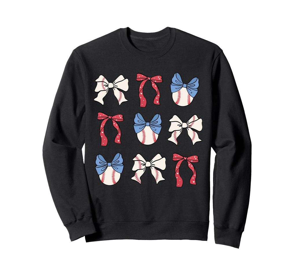 Bow Coquette Ribbon American Sweatshirt - Fun Novelty Design Men Women - T-Shirt, Sweatshirt, Hoodie