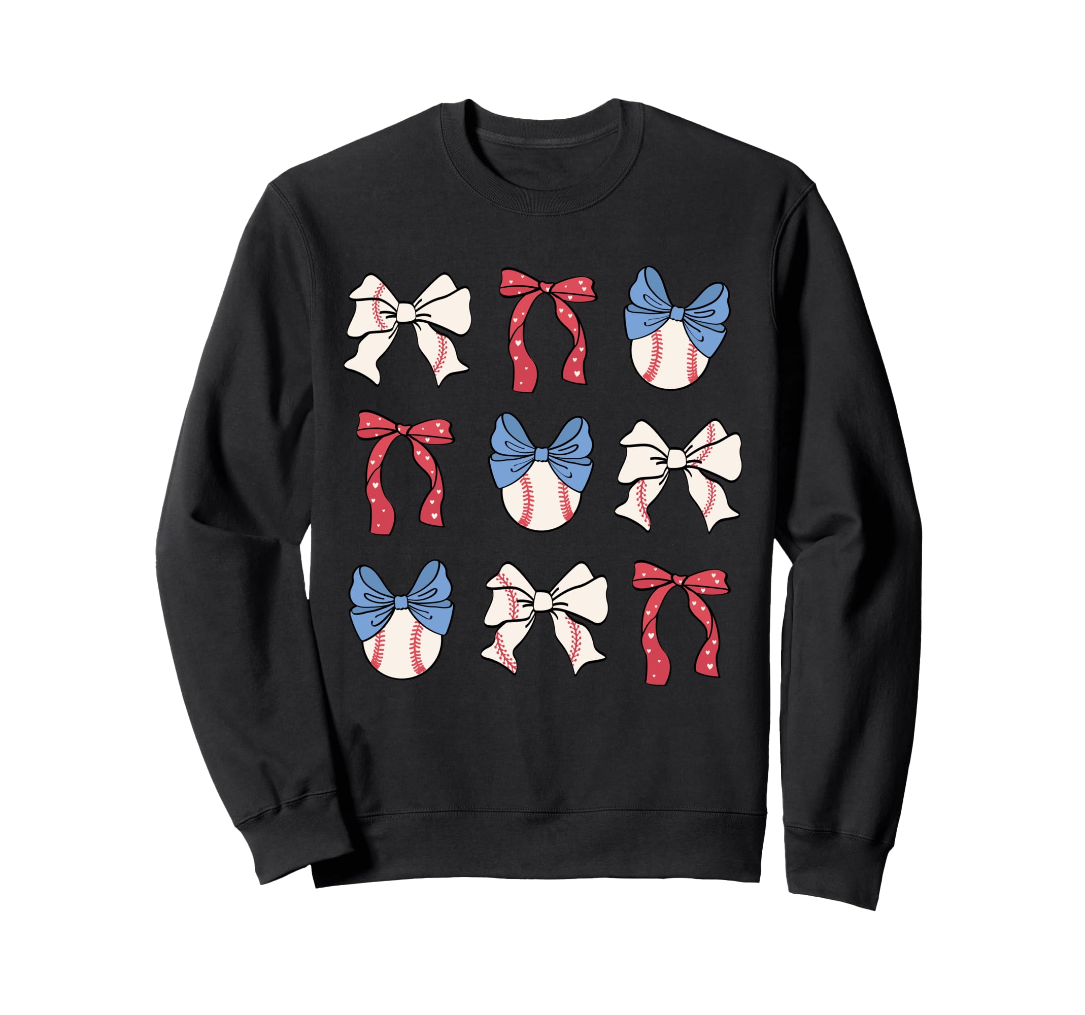 Bow Coquette Ribbon American Sweatshirt - Fun Novelty Design Men Women - T-Shirt, Sweatshirt, Hoodie