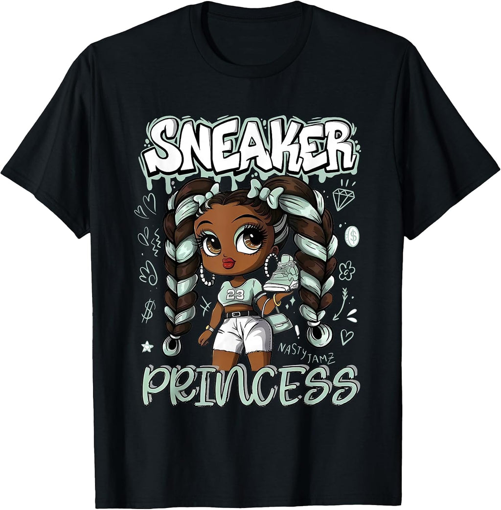 Sneaker Princess Girl Afro Matching Retro Vintage - Adult & Kids T-Shirts, Sweatshirts & Hoodies apparel design preview 1