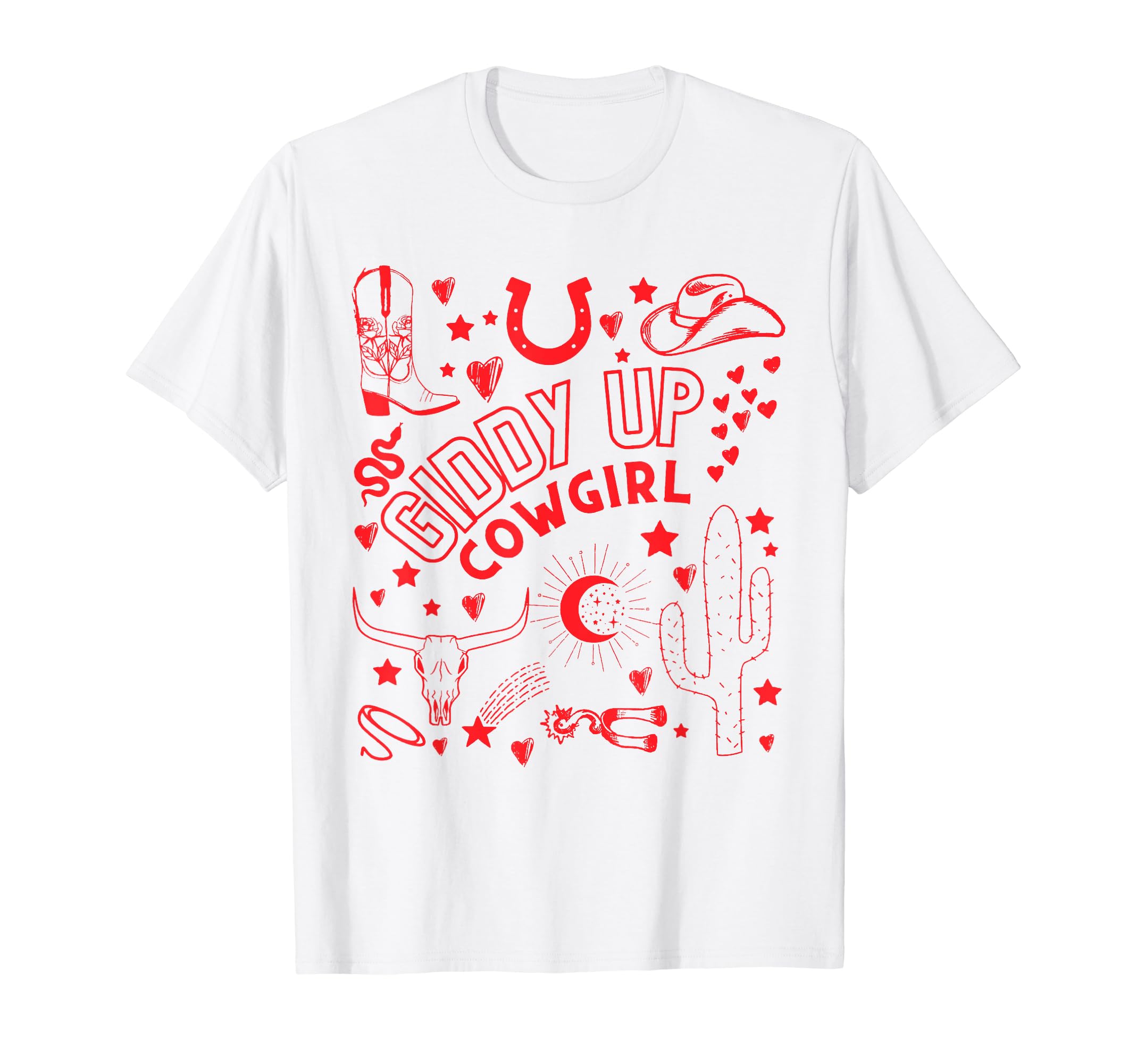 Giddy Up Cowgirl Cowboy T-Shirt - Fun Novelty Design Men Women - T-Shirt, Sweatshirt, Hoodie