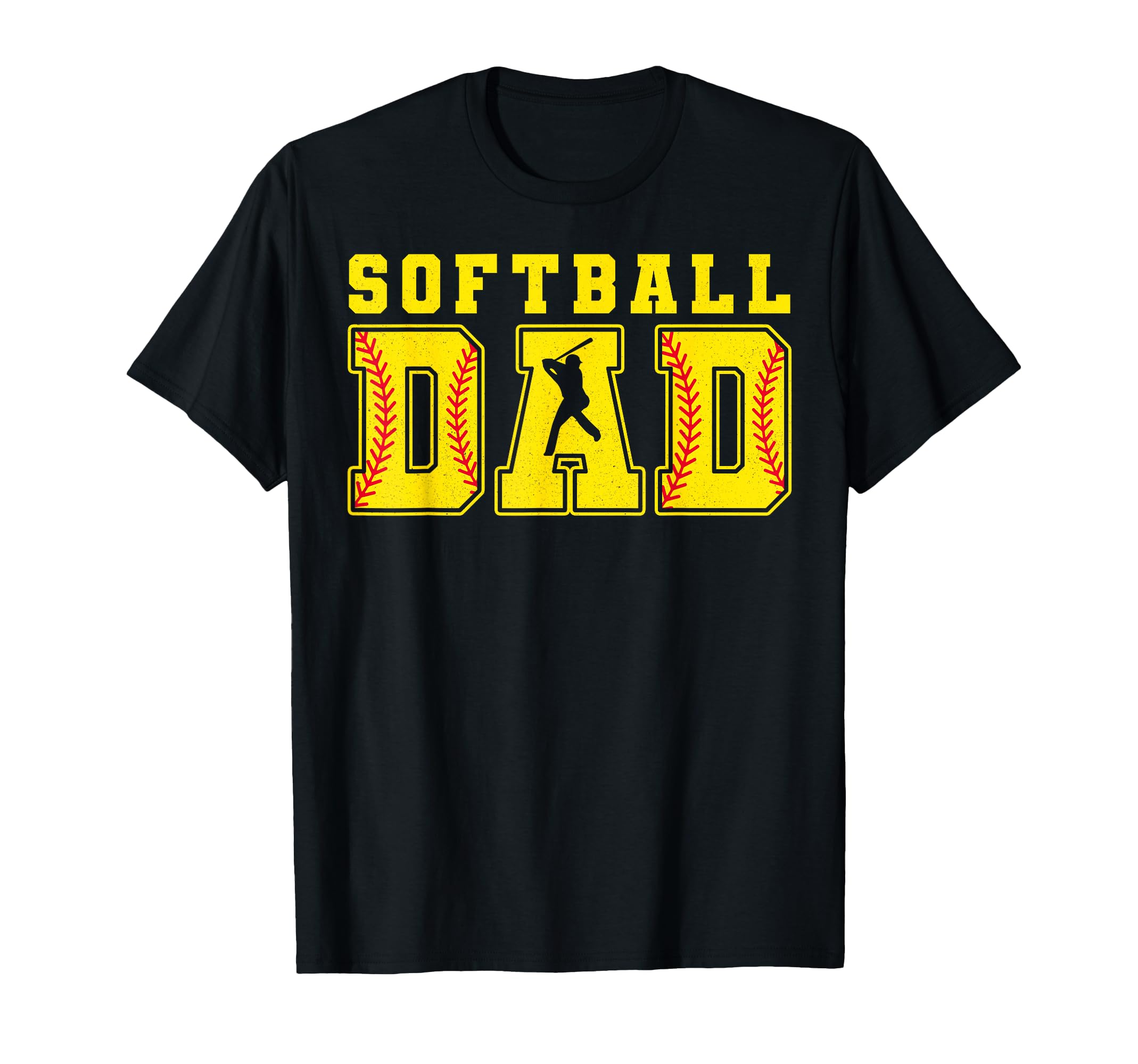Groovy Softball Dad Father Happy Fathers T-Shirt - Graphic Print Men Women - T-Shirt, Sweatshirt, Hoodie