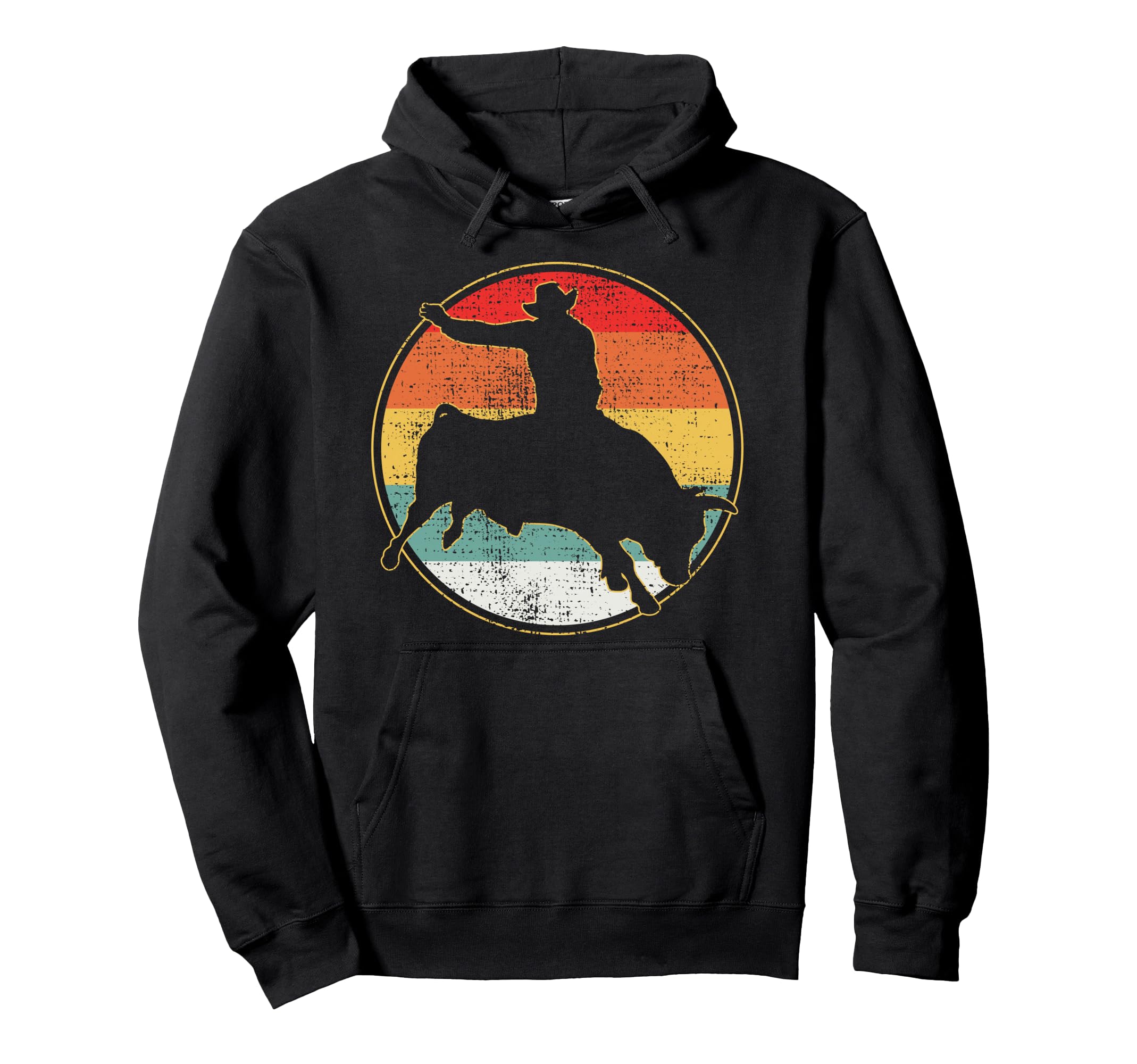 Bull Riding Cowboy Western Hoodie - Minimalist Print Men Women - T-Shirt, Sweatshirt, Hoodie