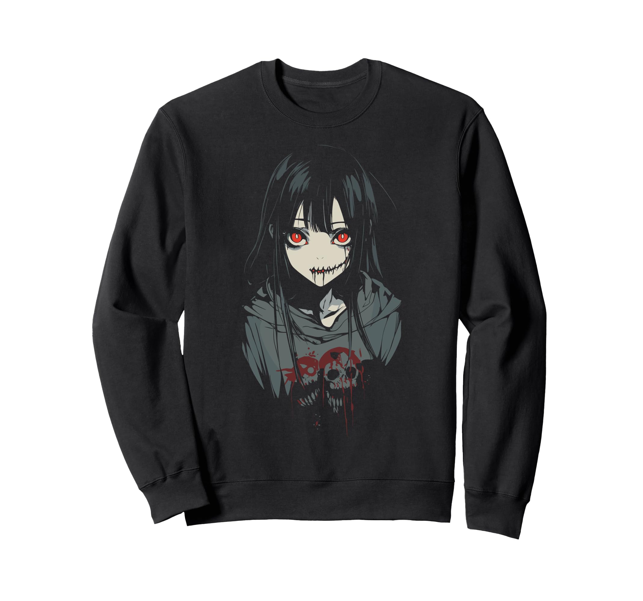 Anime Horror Aesthetic Soft Grunge Sweatshirt - Unique Graphic Unisex - T-Shirt, Sweatshirt, Hoodie