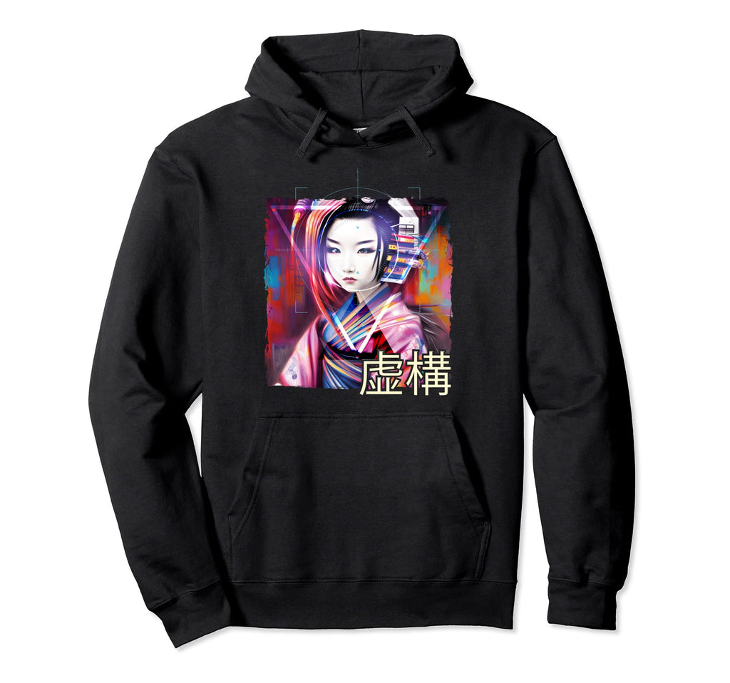 Cyberpunks Geisha Waifu Japanese Anime Hoodie - Trendy Graphic for Adults - T-Shirt, Sweatshirt, Hoodie