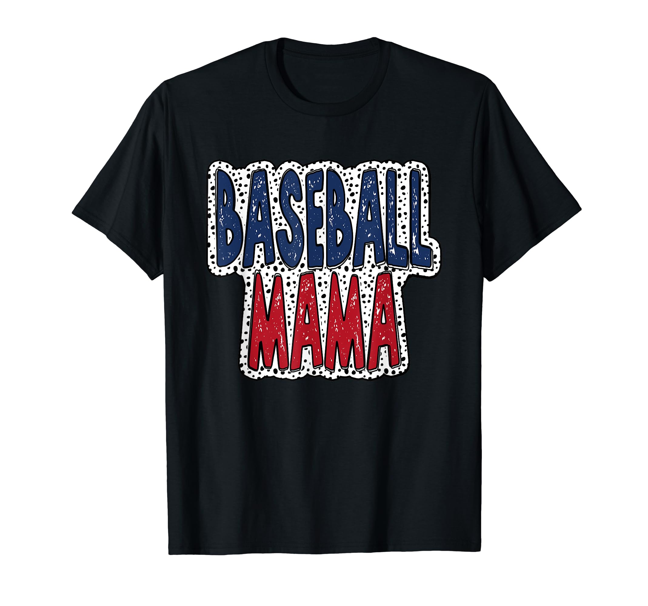Baseball Mama Dalmatian Spots T-Shirt - Custom Art Print Men Women - T-Shirt, Sweatshirt, Hoodie
