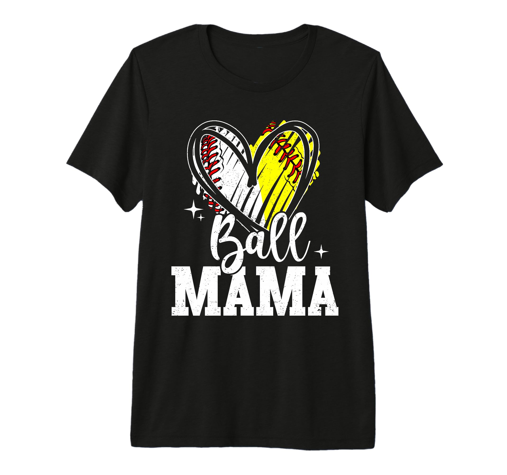 Ball Mama Softball Baseball Mom Both Tri T-Shirt - Streetwear Style Unisex - T-Shirt, Sweatshirt, Hoodie