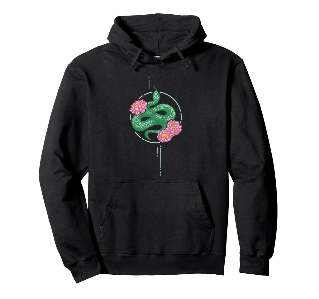 Snake Water Lily Reptile Eboy Egirl Y2K Hoodie - Unique Graphic Unisex - T-Shirt, Sweatshirt, Hoodie