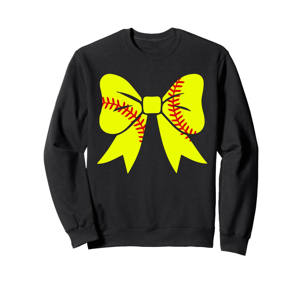 Softball Coquette Aesthetic Bow Sweatshirt - Unique Graphic for Adults - T-Shirt, Sweatshirt, Hoodie