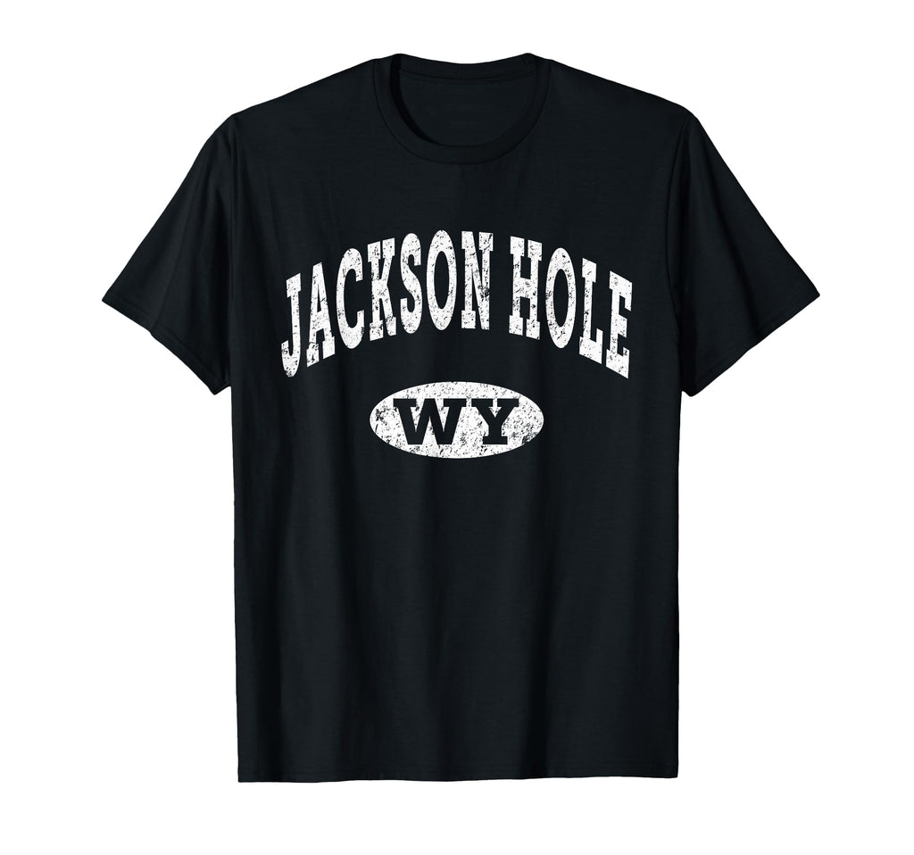 Jackson Hole Distressed Wy T-Shirt - Trendy Graphic Men Women - T-Shirt, Sweatshirt, Hoodie