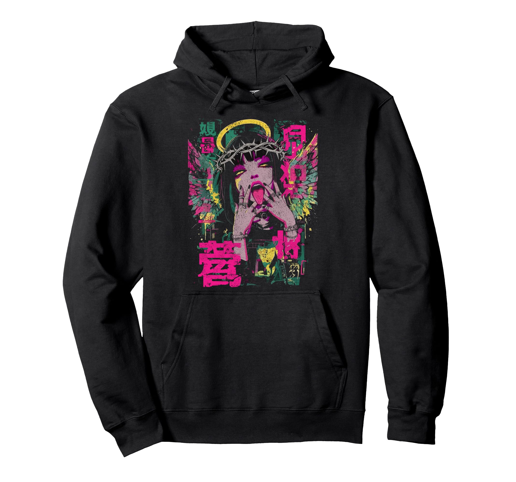 Japanese Streetwear Anime Gothic Hoodie - Aesthetic Graphic Men Women - T-Shirt, Sweatshirt, Hoodie