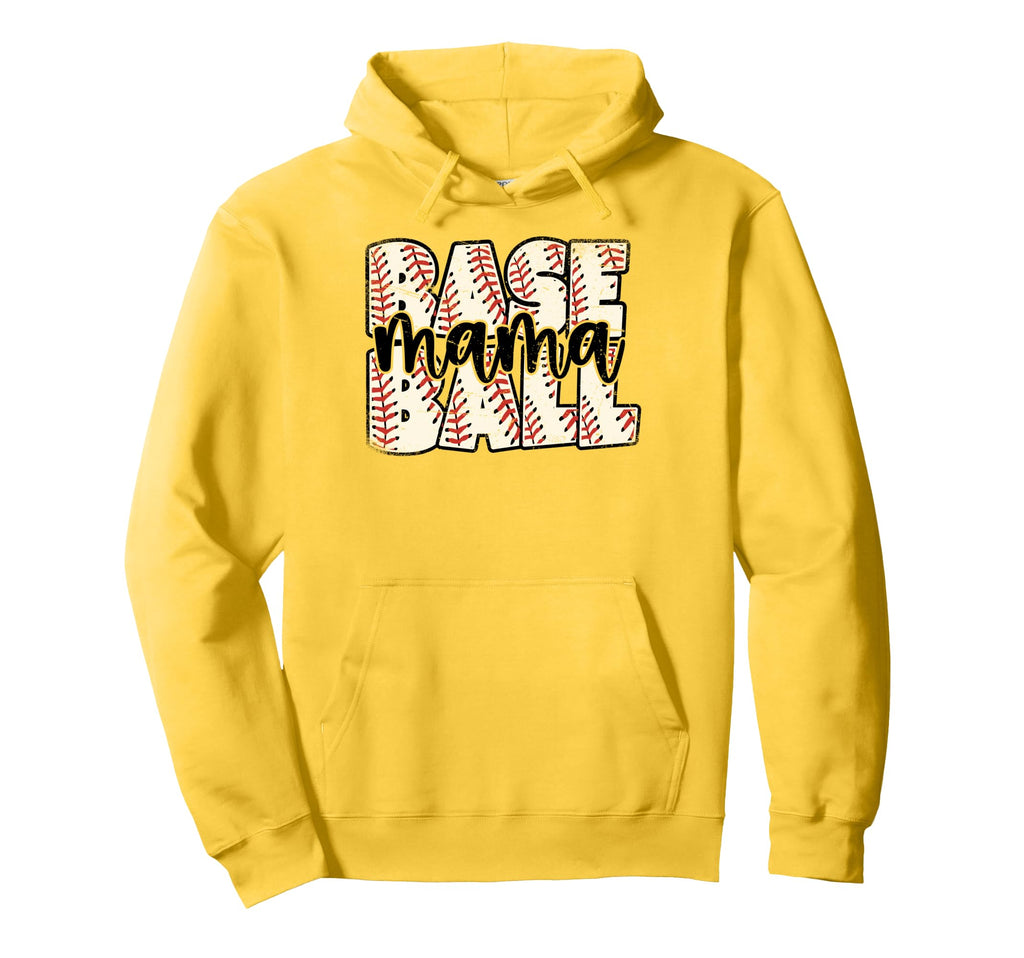 Baseball Mama Raising Ballers Hoodie - Custom Art Print for Adults - T-Shirt, Sweatshirt, Hoodie