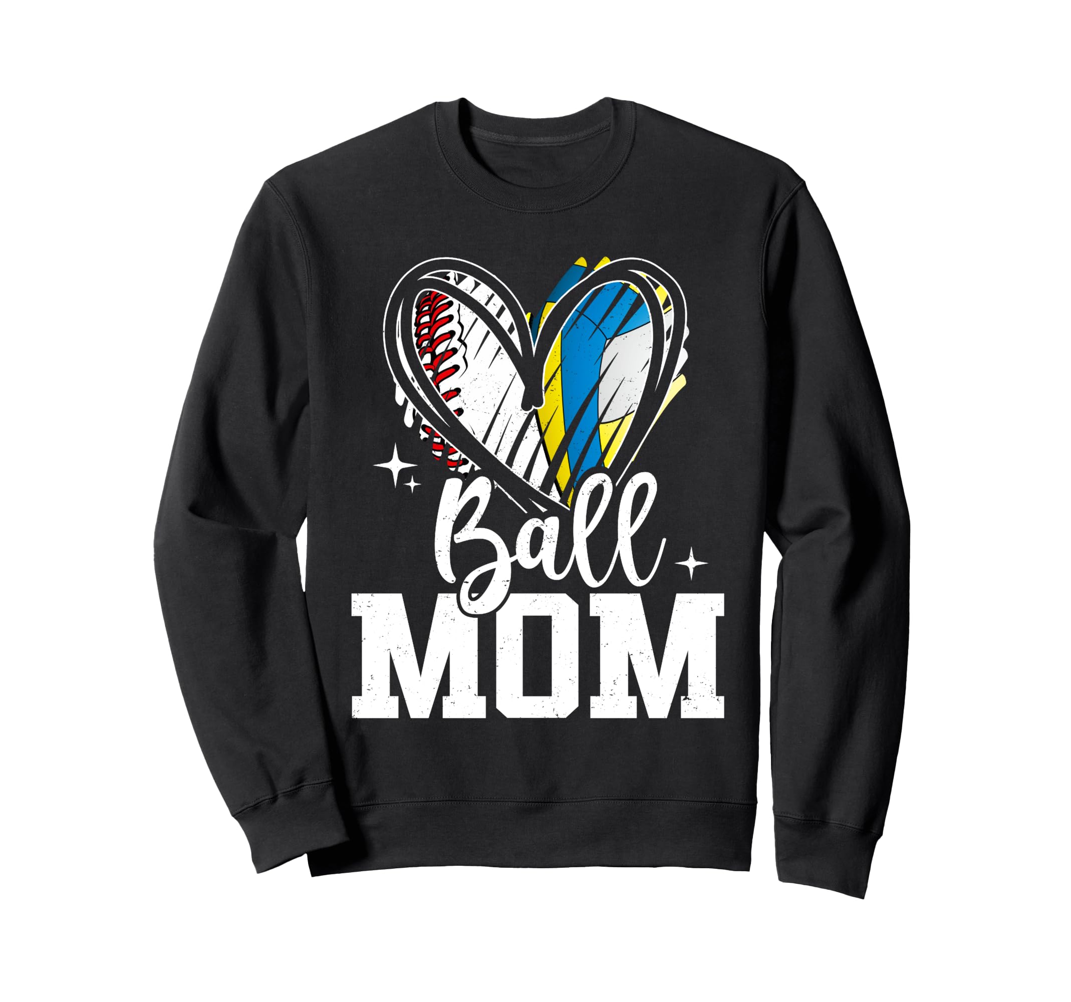 Ball Mom Baseball Volleyball Mom Both Sweatshirt - Trendy Graphic Men Women - T-Shirt, Sweatshirt, Hoodie