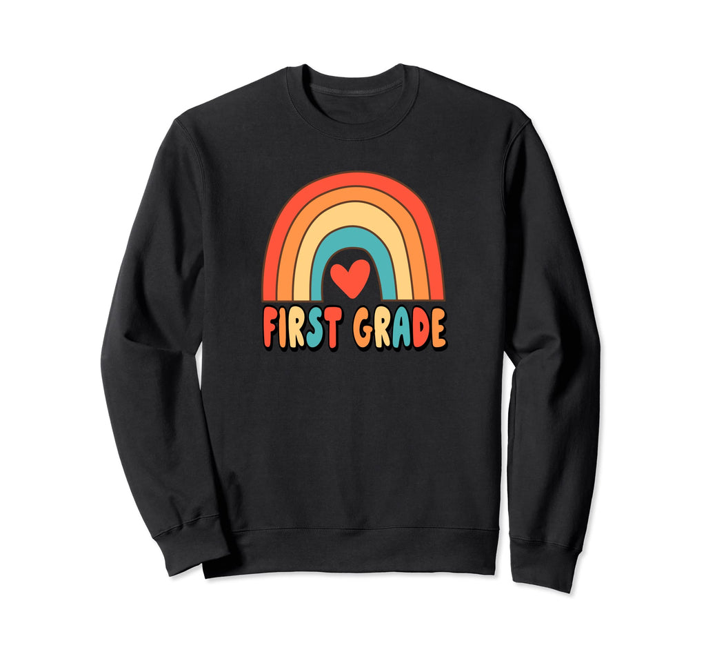 1St Grade Teacher Rainbow Sweatshirt - Casual Everyday Wear for Adults - T-Shirt, Sweatshirt, Hoodie
