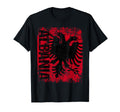 Albania Flag Distressed Albanian Flag T-Shirt - Novelty Apparel for Adults - T-Shirt, Sweatshirt, Hoodie