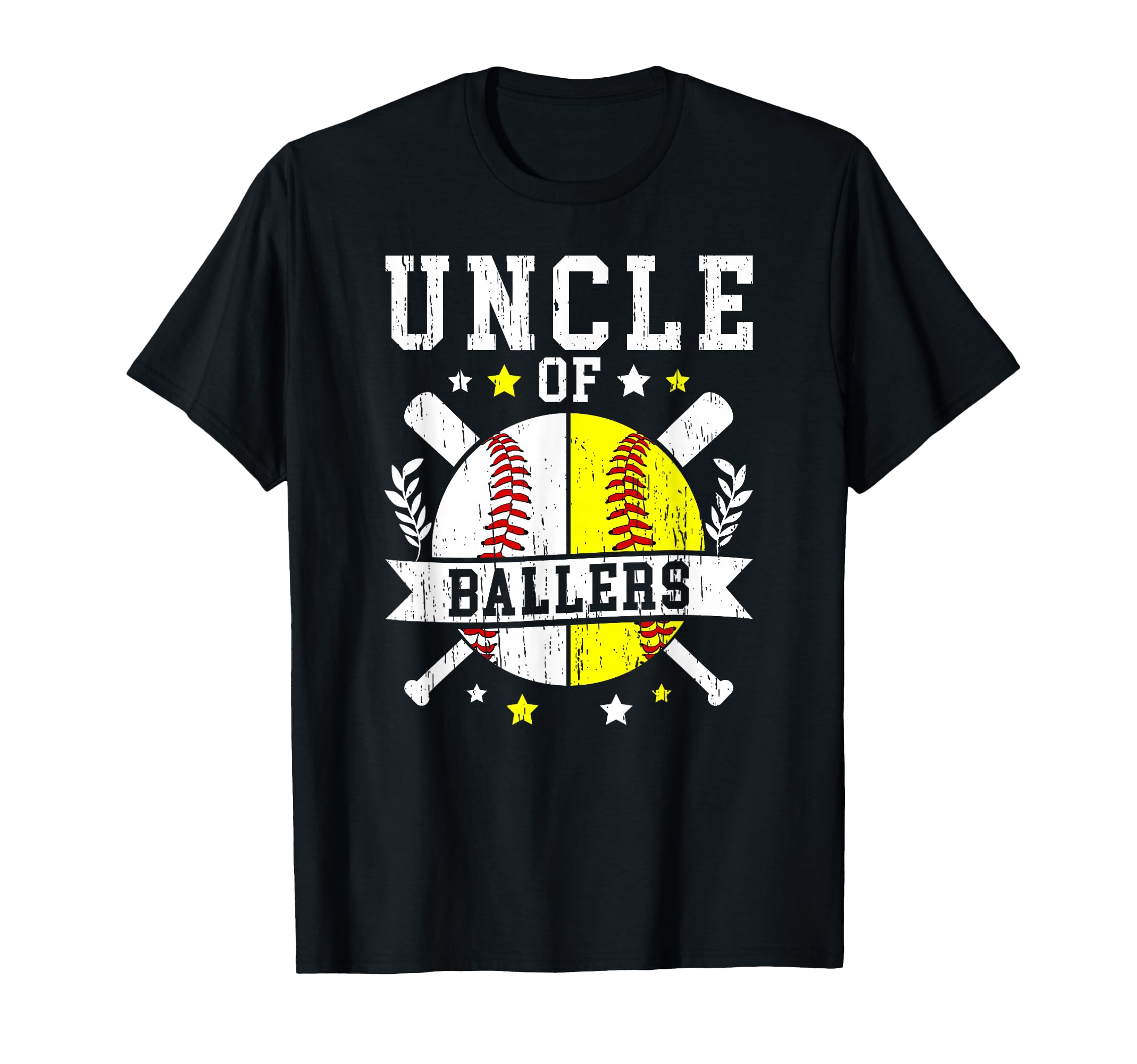 Uncle Ballers Softball Baseball Uncle T-Shirt - Novelty Apparel for Adults - T-Shirt, Sweatshirt, Hoodie