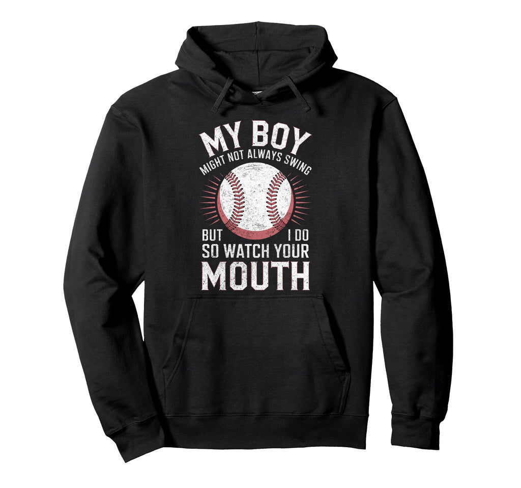 My Might Not Always Swing Baseball Hoodie - Casual Everyday Wear Men Women - T-Shirt, Sweatshirt, Hoodie