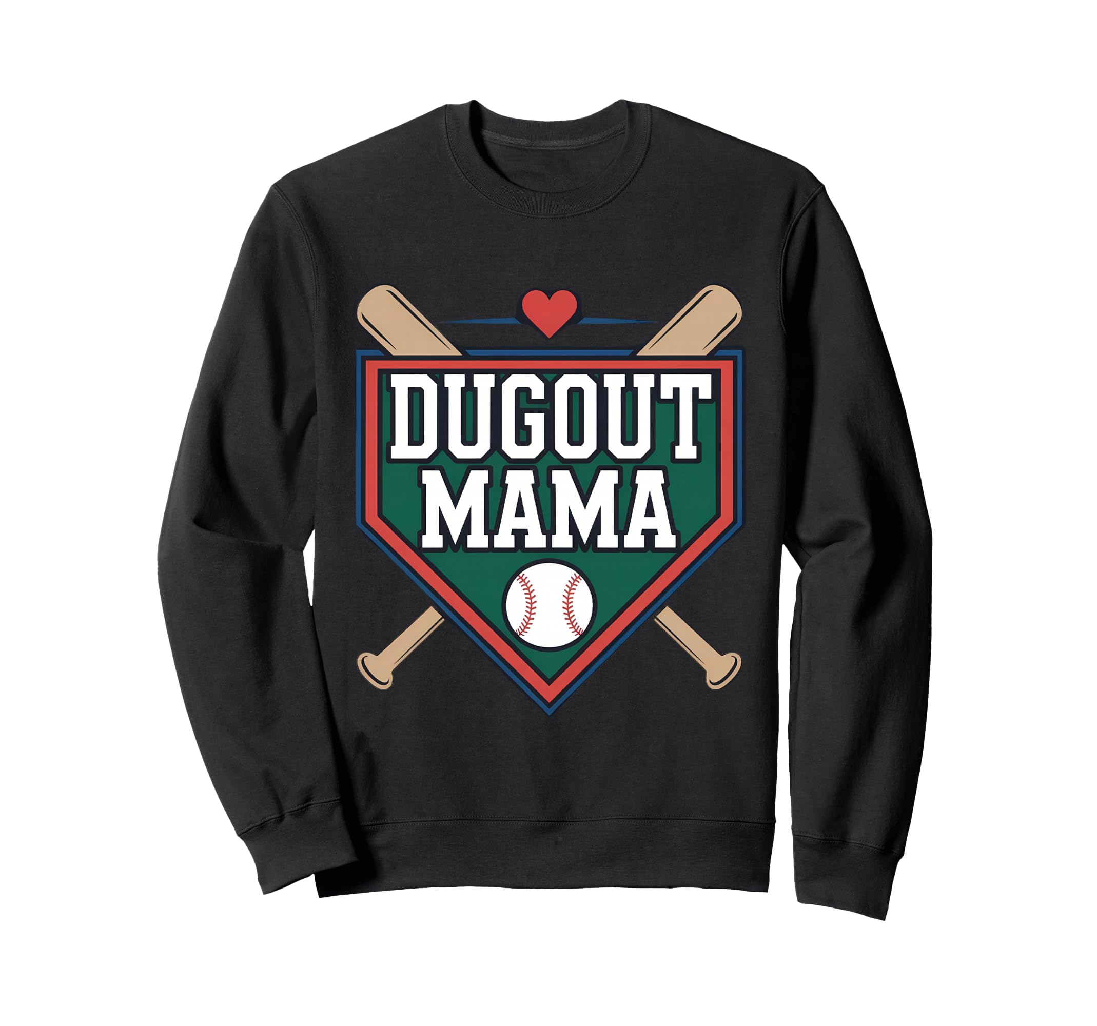 Dugout Mama Mom Baseball Parent T Sweatshirt - Streetwear Style for Adults - T-Shirt, Sweatshirt, Hoodie