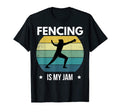 Fencing Is My Jam Sport Combat Sword T-Shirt - Minimalist Print Unisex - T-Shirt, Sweatshirt, Hoodie