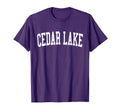 Cedar Lake Distressed White Varsity T-Shirt - Streetwear Style Unisex - T-Shirt, Sweatshirt, Hoodie