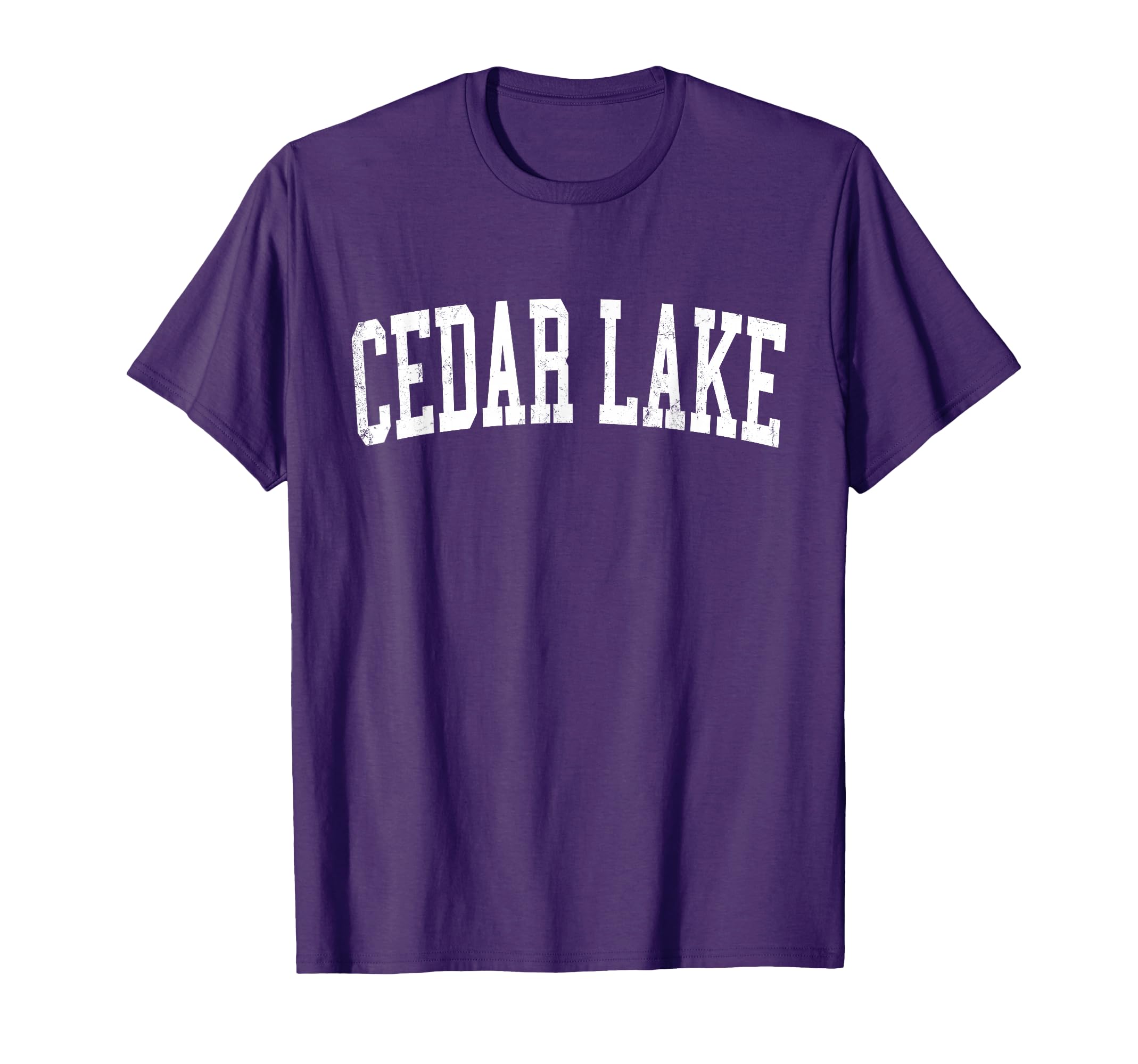 Cedar Lake Distressed White Varsity T-Shirt - Streetwear Style Unisex - T-Shirt, Sweatshirt, Hoodie