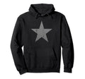 Gray Star Distressed Star Hoodie - Unique Graphic Men Women - T-Shirt, Sweatshirt, Hoodie
