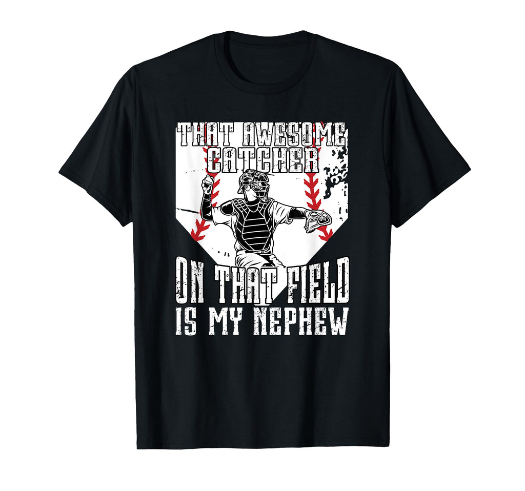 Baseball Catcher Uncle Proud Uncle T-Shirt - Aesthetic Graphic Men Women - T-Shirt, Sweatshirt, Hoodie
