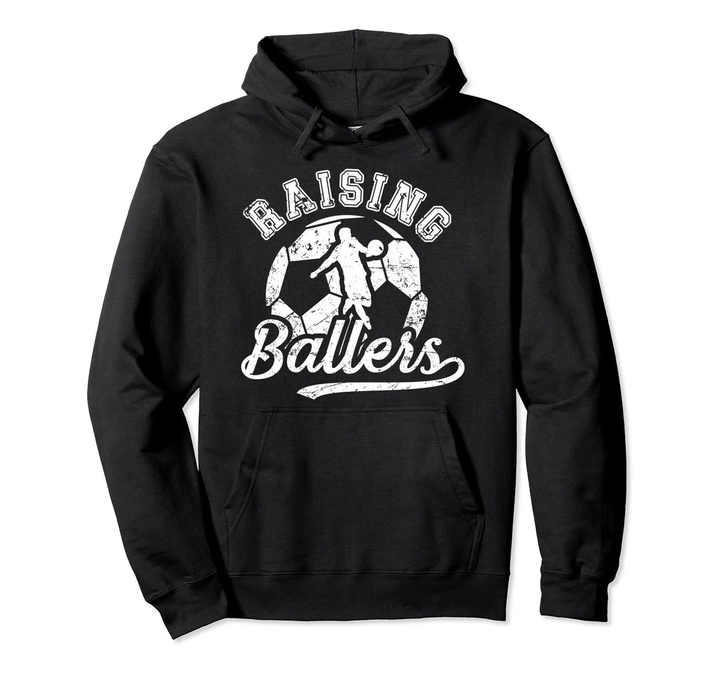 Raising Ballers Soccer Dad Soccer Player Dad Hoodie - Trendy Graphic Unisex - T-Shirt, Sweatshirt, Hoodie