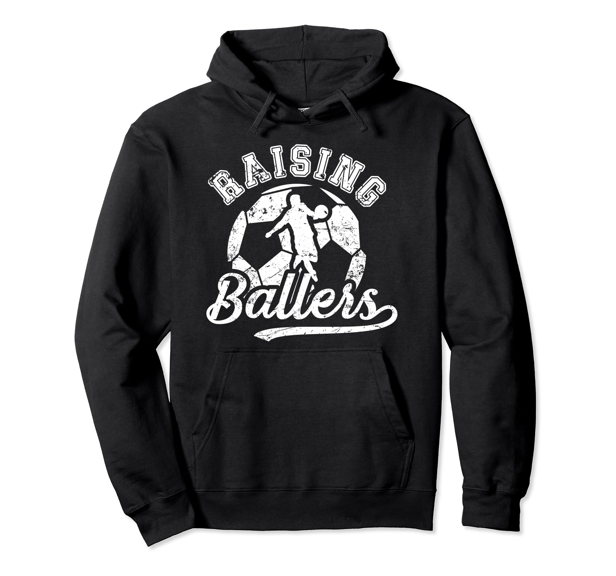 Raising Ballers Soccer Dad Soccer Player Dad Hoodie - Trendy Graphic Unisex - T-Shirt, Sweatshirt, Hoodie