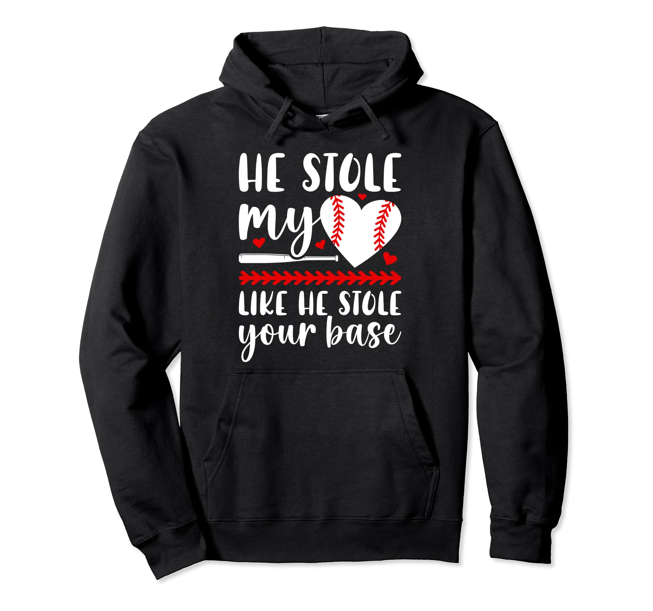 He Stole My Heart Baseball Hoodie - Fun Novelty Design Men Women - T-Shirt, Sweatshirt, Hoodie