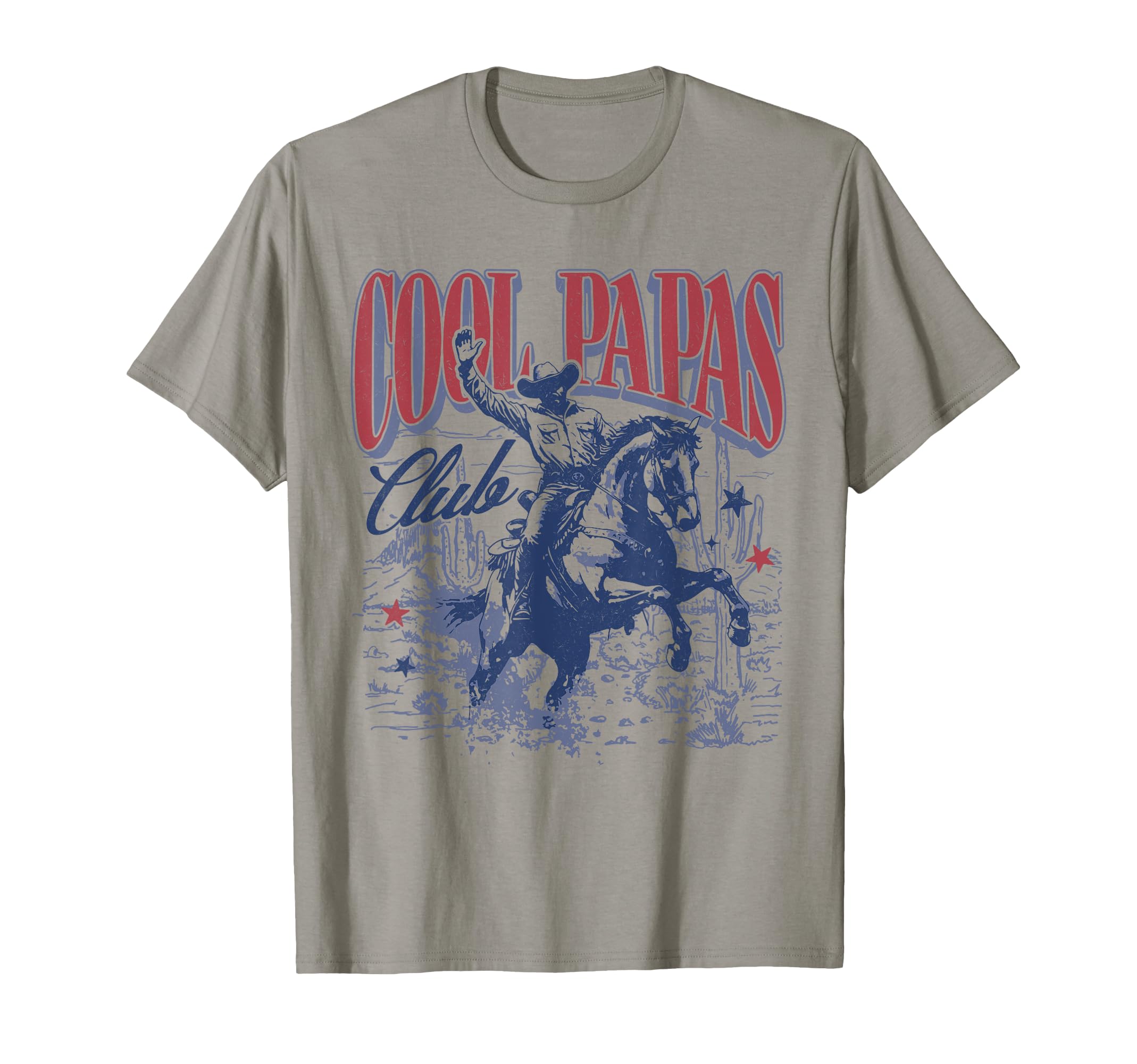 Papas Club Cowboy Papa Grandpa Western T-Shirt - Novelty Apparel Unisex - T-Shirt, Sweatshirt, Hoodie