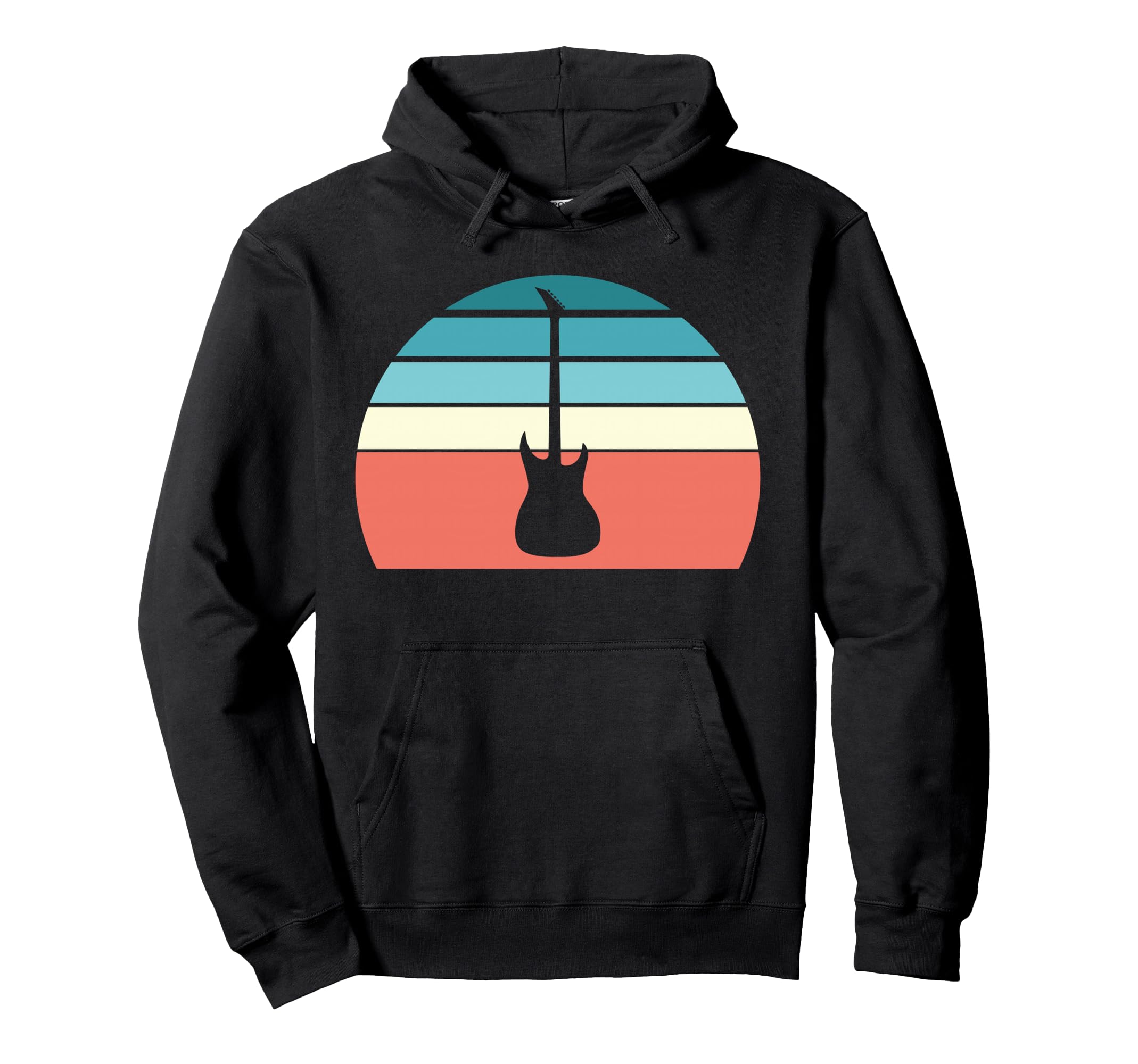 Guitar Sunset Rock Music Festival Hoodie - Minimalist Print for Adults - T-Shirt, Sweatshirt, Hoodie