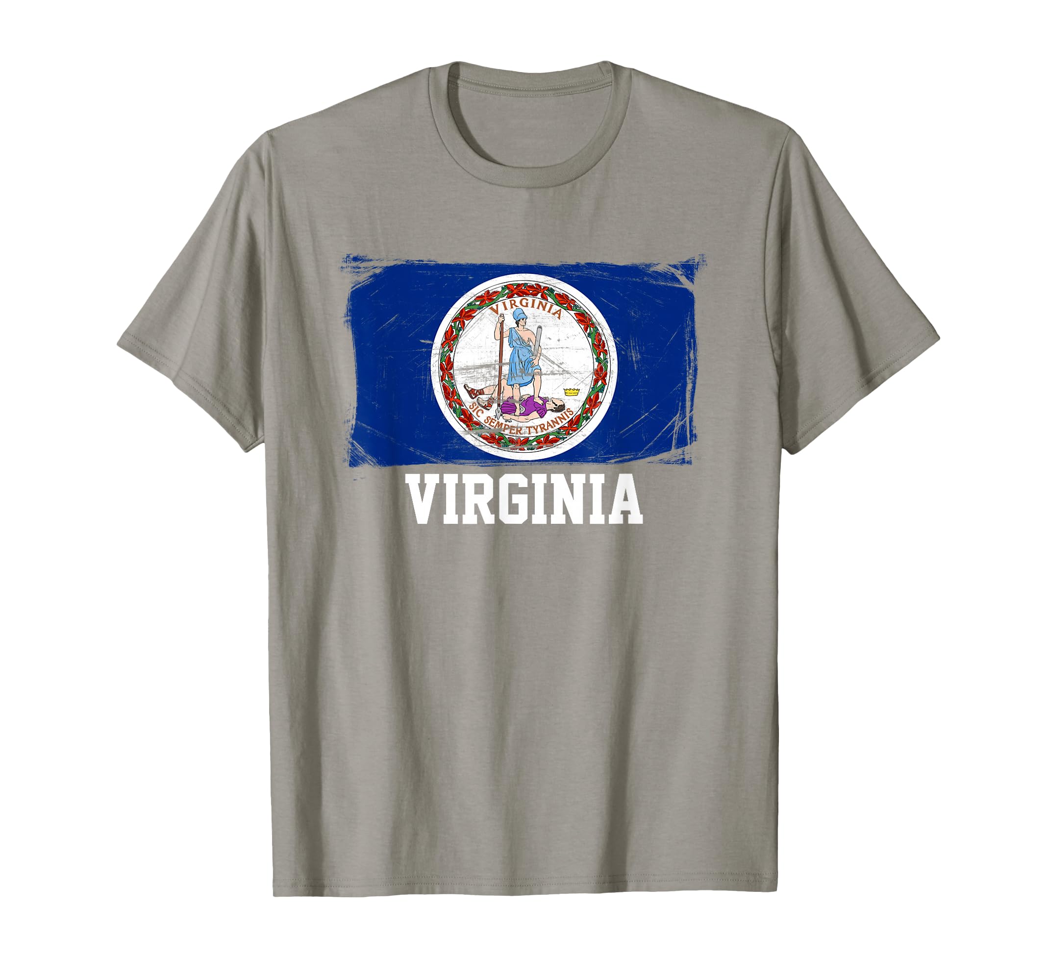 Virginia United States Distressed Flag T-Shirt - Custom Art Print Unisex - T-Shirt, Sweatshirt, Hoodie