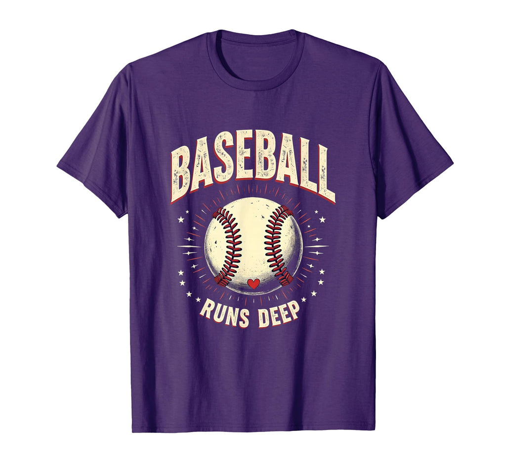 Baseball Runs Deep Mom T-Shirt - Minimalist Print Unisex - T-Shirt, Sweatshirt, Hoodie