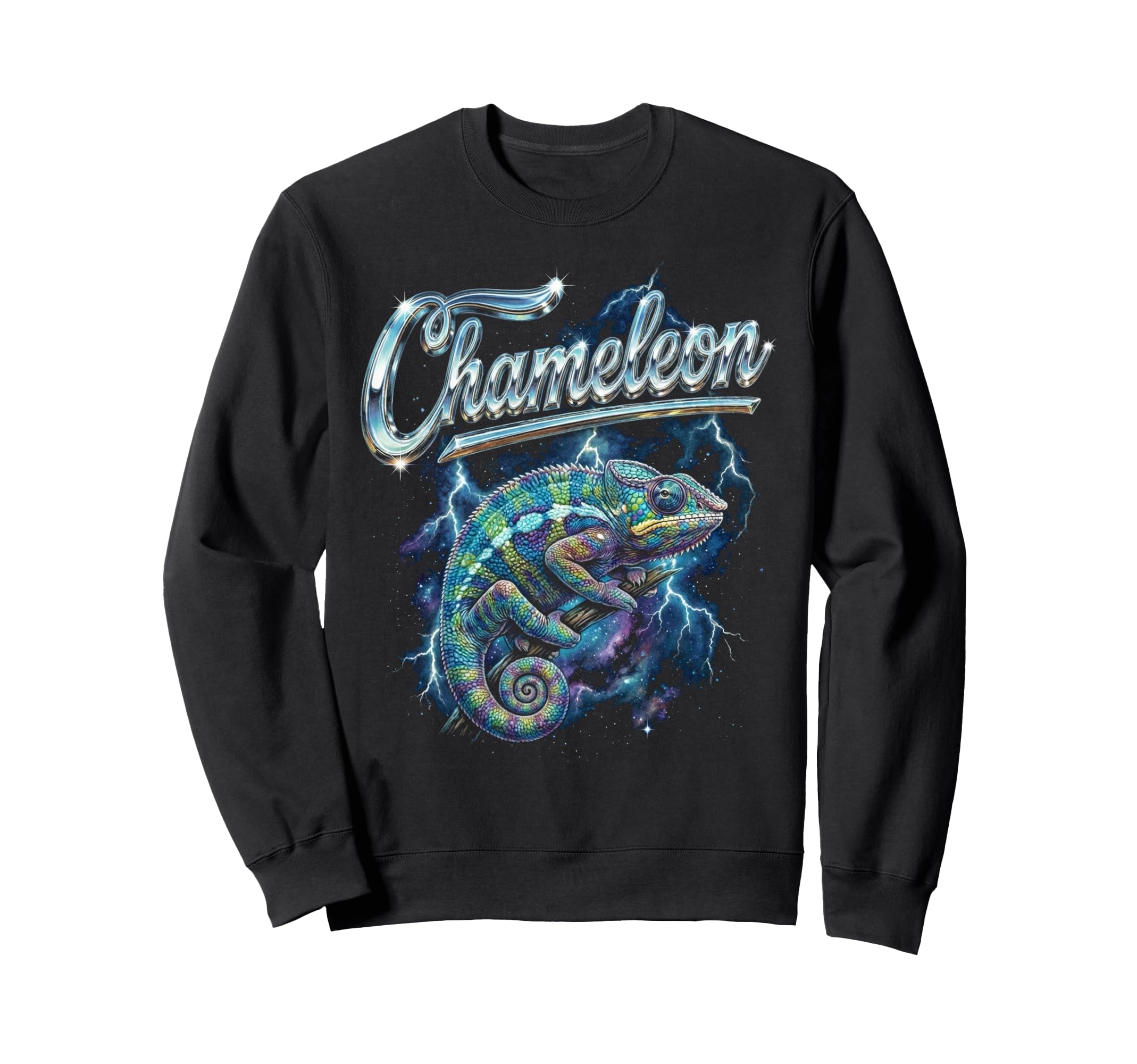 Chameleon 90S Funny Chameleon 80S Sweatshirt - Graphic Print Men Women - T-Shirt, Sweatshirt, Hoodie