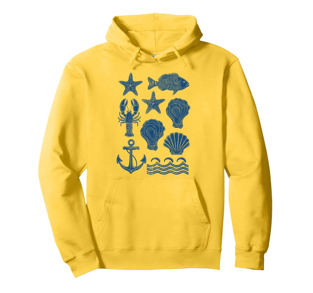 90S Fisherman Aesthetic Fish Beachy Ocean Hoodie - Unique Graphic Men Women - T-Shirt, Sweatshirt, Hoodie
